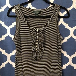Ralph Lauren Sleeveless Ruffle Top